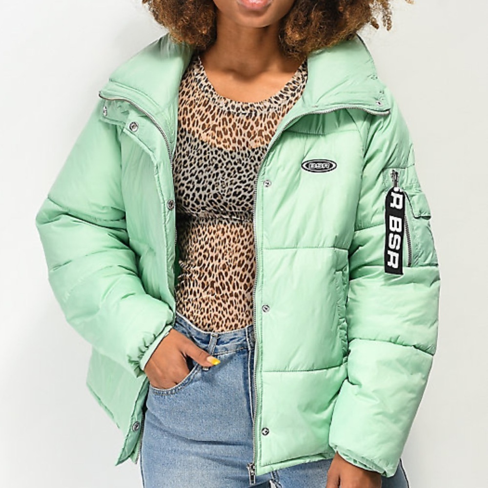 By Samii Ryan Mint, green, puffer jacket